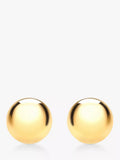 IBB 9ct yellow gold 6mm ball stud earrings, imported from the UK