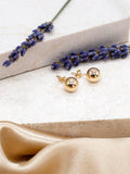 IBB 9ct yellow gold 8mm ball stud earrings, UK version