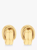 IBB 9ct gold knot stud earrings 11x7mm - British product