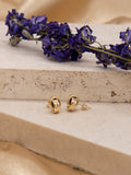 IBB 9ct gold knot stud earrings 11x7mm - British product