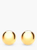 John Lewis IBB 9ct Yellow Gold Half Ball Stud Earrings- Buy online at McGrocer