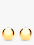 IBB 9ct yellow gold half ball stud earrings 0.8cm - British product