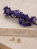 IBB 9ct yellow gold half ball stud earrings 0.8cm - British product