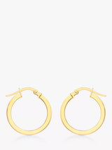 John Lewis IBB 9ct Yellow Gold Creole Leverback Hoop Earrings, 16mm- Buy online at McGrocer