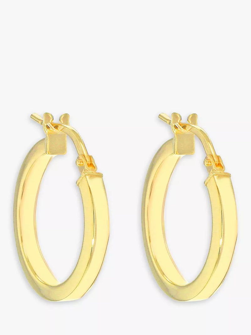 IBB 9ct gold hoop earrings 16mm, imported from the UK