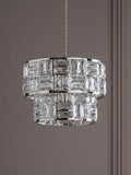 Alexis chrome pendant lamp shade with acrylic beads, UK version