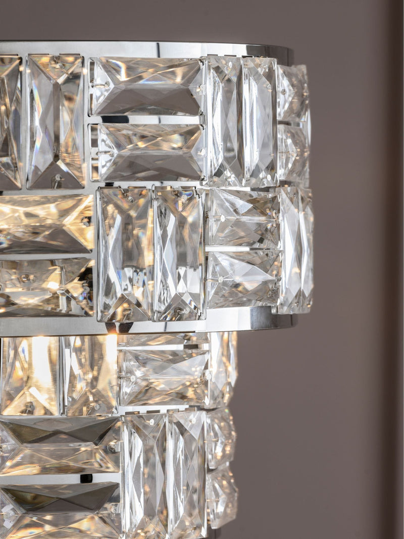 Alexis chrome pendant lamp shade with acrylic beads, UK version