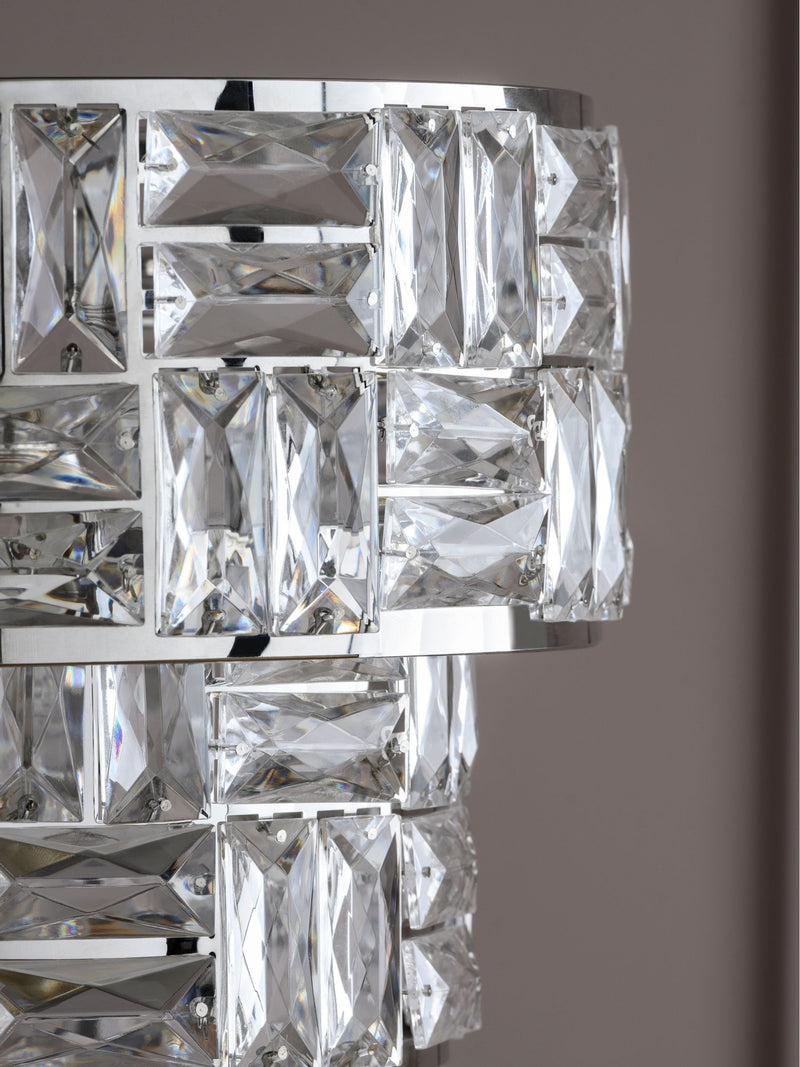 Alexis chrome pendant lamp shade with acrylic beads, UK version