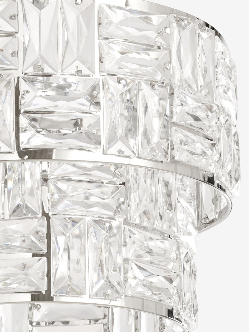 Alexis chrome pendant lamp shade with acrylic beads, UK version