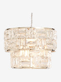 Alexis chrome pendant lamp shade with acrylic beads, UK version
