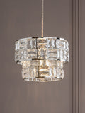 Alexis chrome pendant lamp shade with acrylic beads, UK version