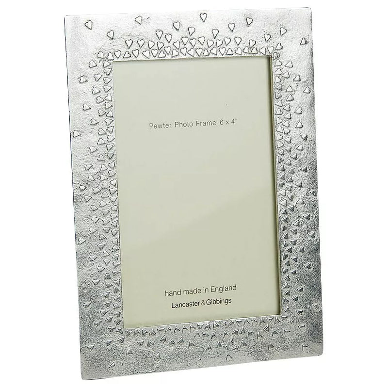Lancaster and Gibbings Floating Hearts Pewter Photo Frame