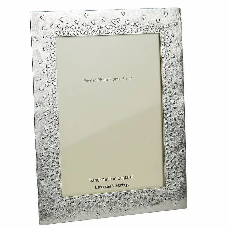 Lancaster and Gibbings Floating Hearts Pewter Photo Frame