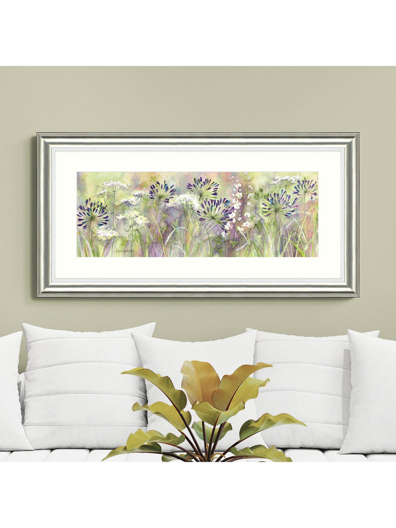 John Lewis framed print Agapanthus Grasses 55x110cm, imported from the UK