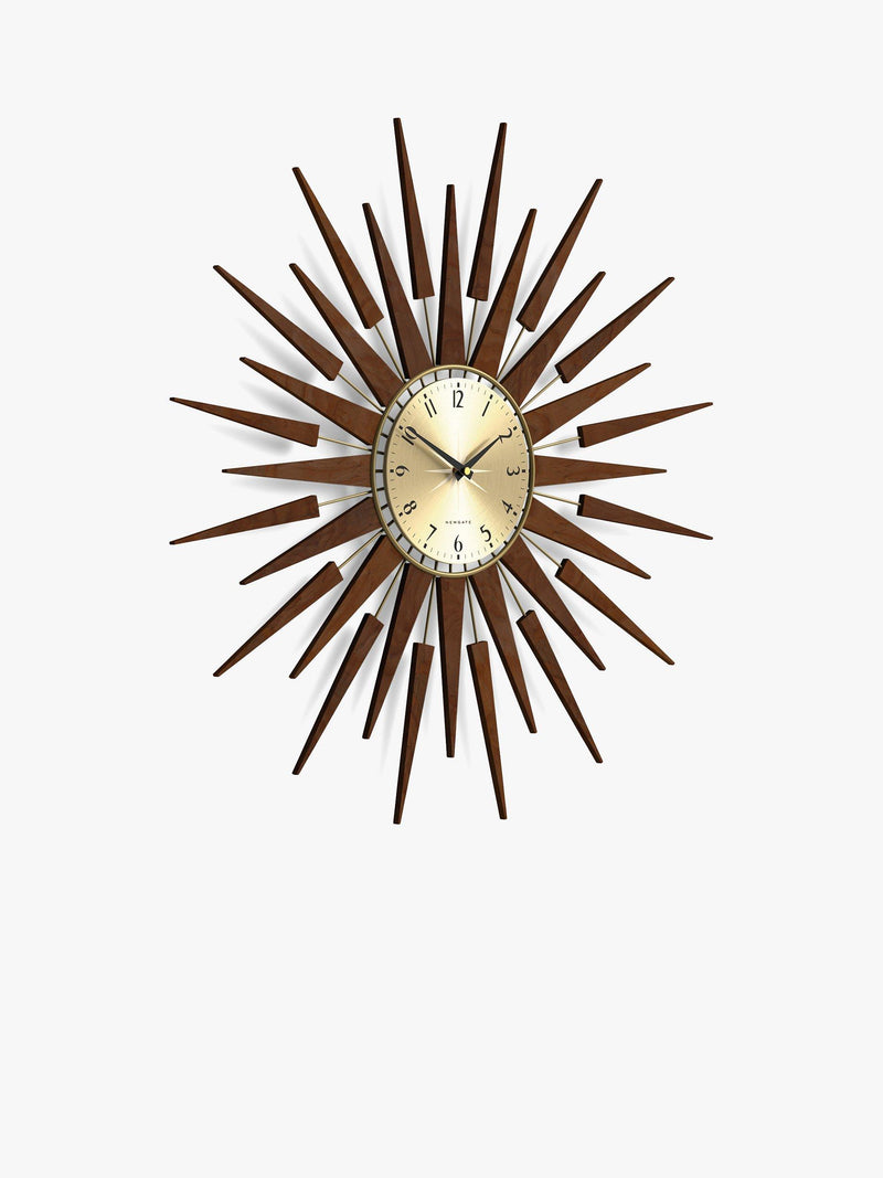 Newgate Clocks Pluto retro sunburst wall clock 65cm (British brand)
