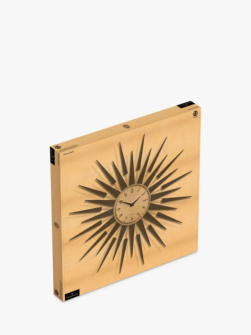 Newgate Clocks Pluto retro sunburst wall clock 65cm (British brand)