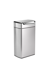 John Lewis Rectangular Touch Bar Bin in Brushed Stainless Steel, 40 Litre Capacity- Buy online at McGrocer