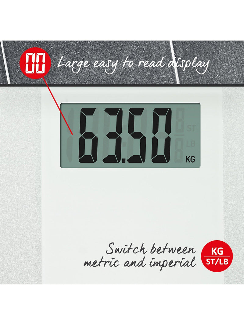 Salter digital bathroom scale in glass - British product