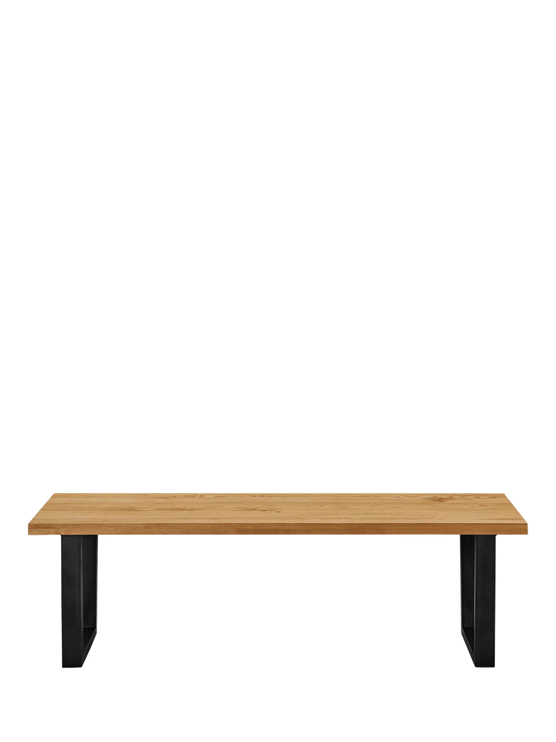John Lewis Calia 3-seater solid oak dining bench - British product
