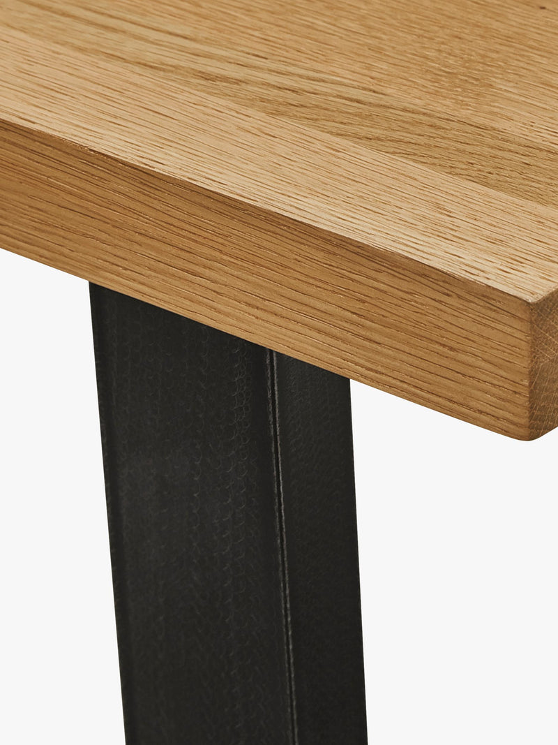 John Lewis Calia 3-seater solid oak dining bench - British product