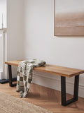 John Lewis Calia 3-seater solid oak dining bench - British product