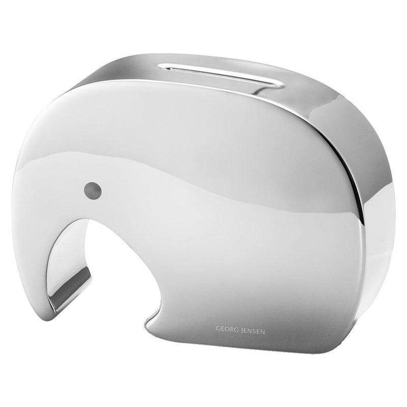 Georg Jensen Miniphant Stainless Steel Money Box 278g, UK version