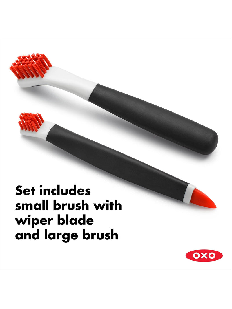 OXO Deep Clean Brush Set in orange, imported from the UK