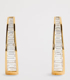 Anita Ko yellow gold and diamond hoop earrings - British product