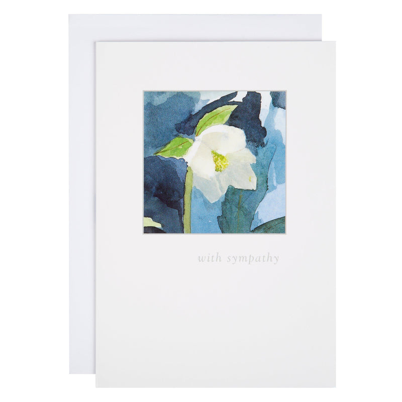 Woodmansterne sympathy card Thinking Hellebore, imported from the UK