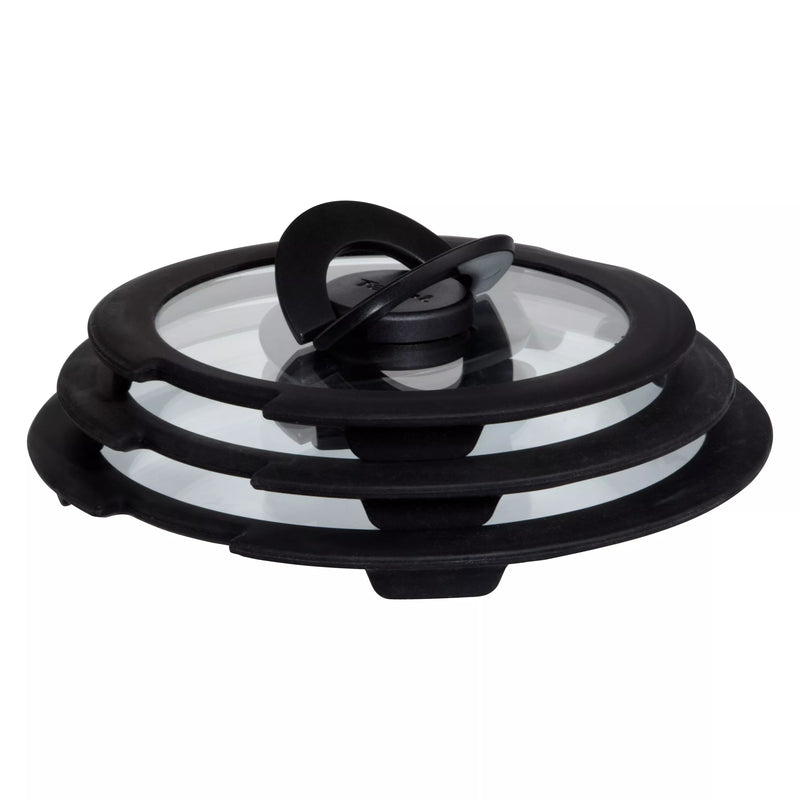 Tefal universal glass saucepan lid set, 3 pieces for 16-20cm pans (British brand)