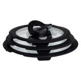 Tefal universal glass saucepan lid set, 3 pieces for 16-20cm pans (British brand)