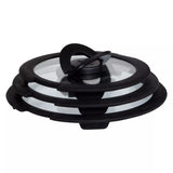 Tefal universal glass saucepan lid set, 3 pieces for 16-20cm pans (British brand)