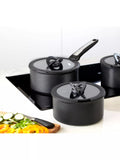 Tefal universal glass saucepan lid set, 3 pieces for 16-20cm pans (British brand)