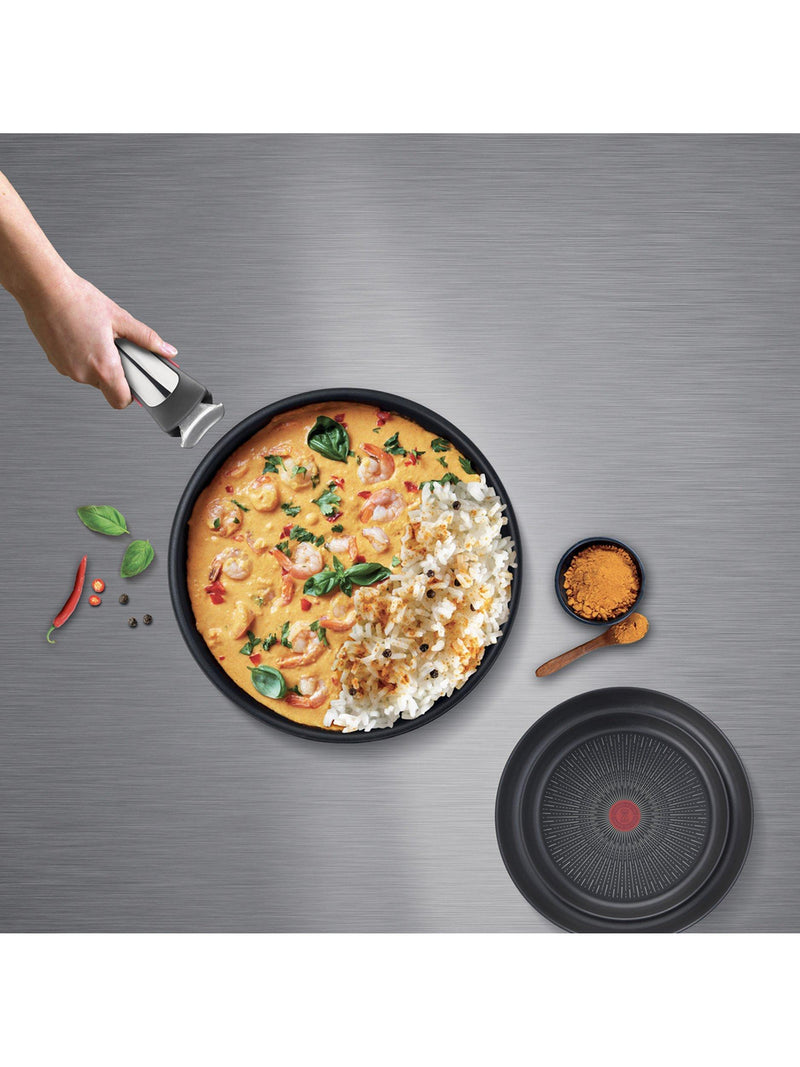 Tefal removable cookware handle with bakelite and stainless steel, black (British brand)