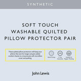 John Lewis quilted soft touch pillow protectors king size pair, UK version