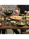 Denby speckled glaze medium serving bowl 23cm black multi - British product