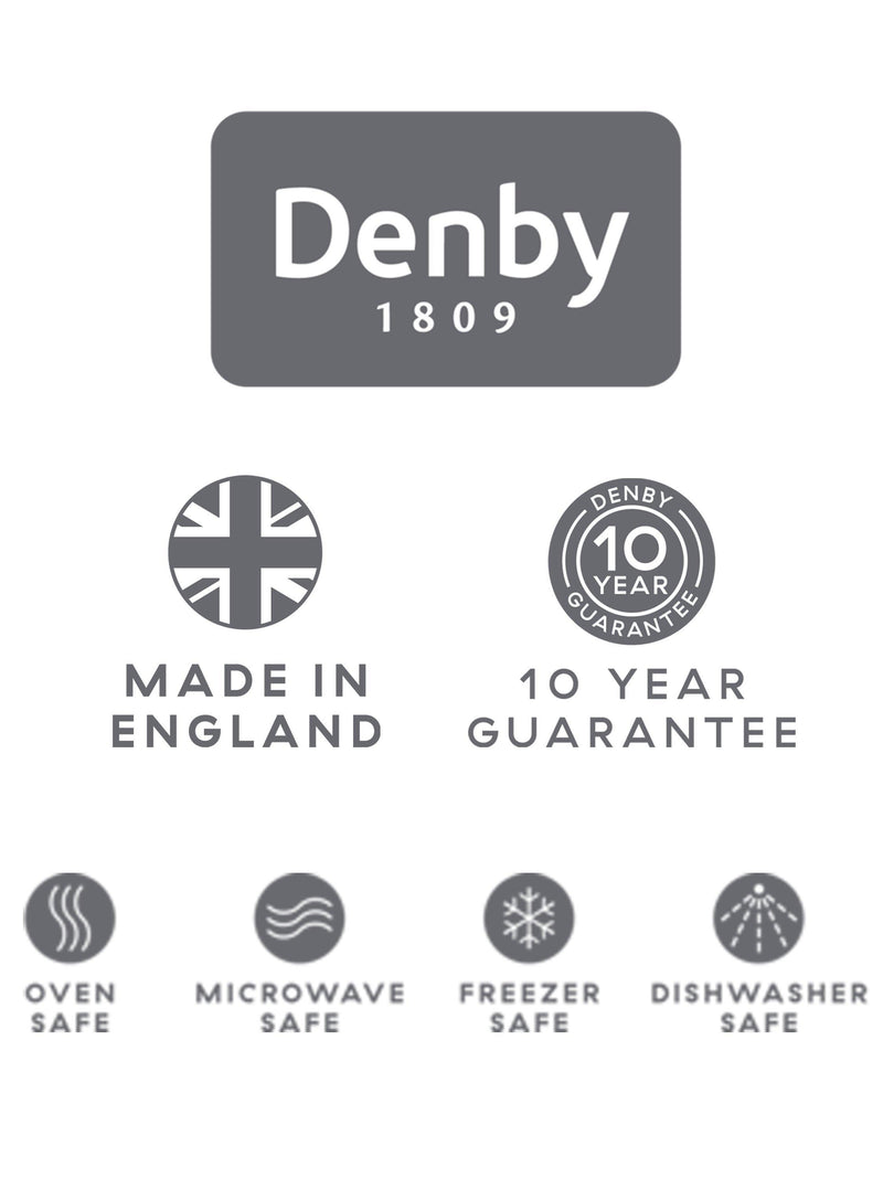 Denby speckled glaze medium serving bowl 23cm black multi - British product