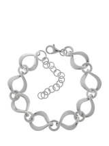 John Lewis Nina B Sterling Silver Twisted Open Link Bracelet 21cm- Buy online at McGrocer