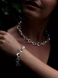 Nina B sterling silver twisted open link bracelet 21cm (British brand)