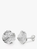 Nina B sterling silver wavy disc stud earrings, UK version