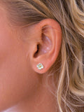 Nina B sterling silver gold plated flower stud earrings - British product