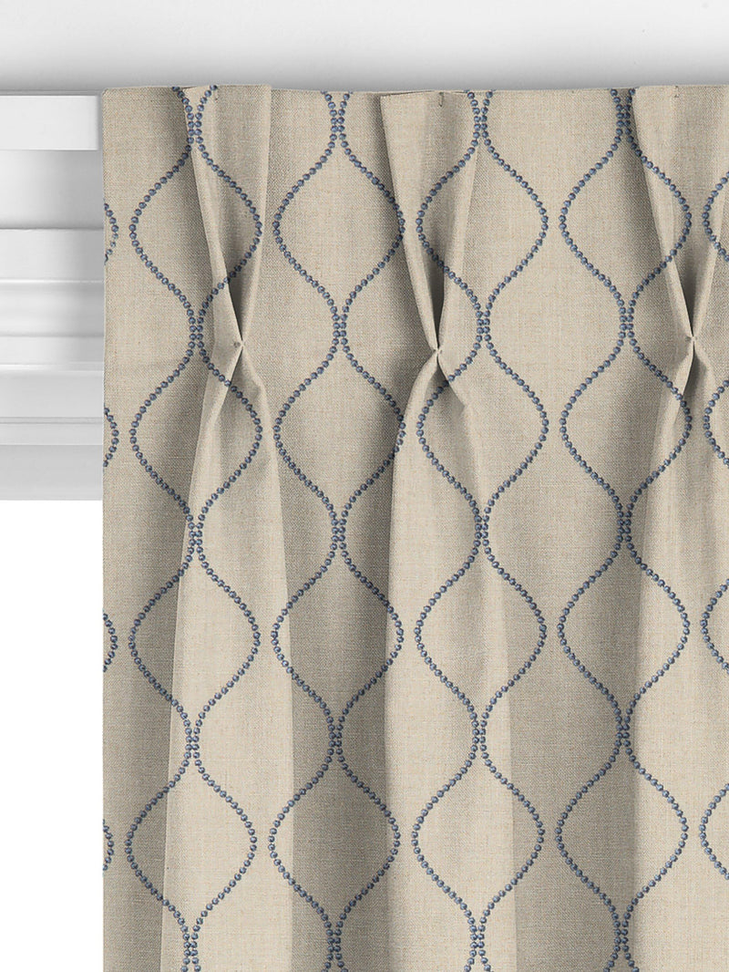 John Lewis Ellewood Knot made to measure curtains in denim (British brand)