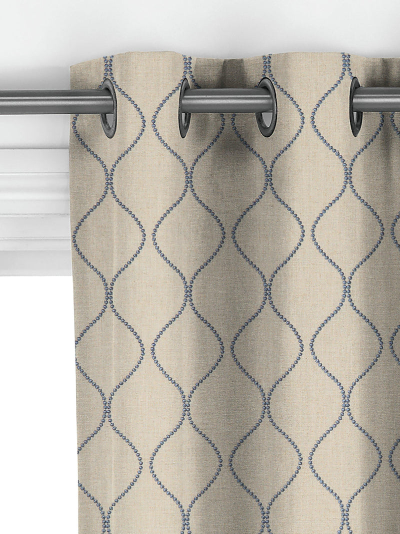 John Lewis Ellewood Knot made to measure curtains in denim (British brand)