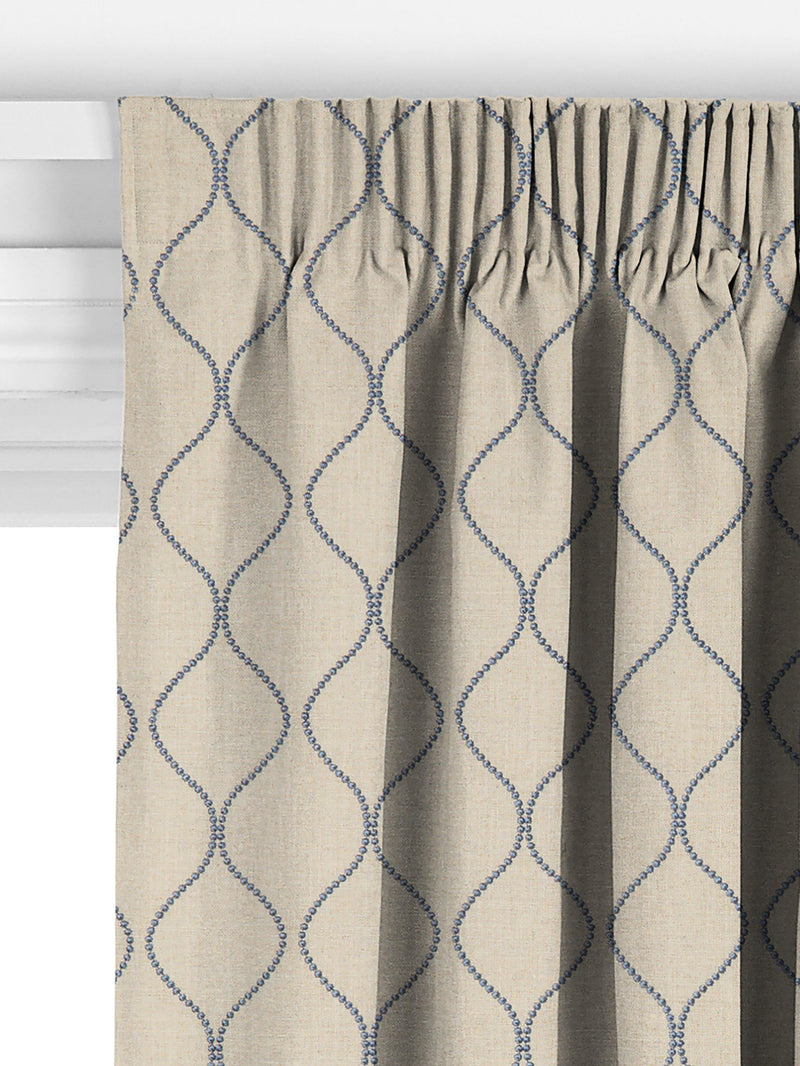 John Lewis Ellewood Knot made to measure curtains in denim (British brand)