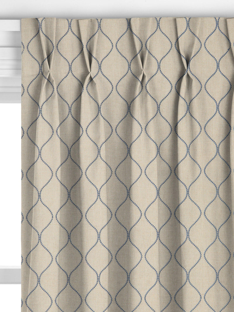 John Lewis Ellewood Knot made to measure curtains in denim (British brand)