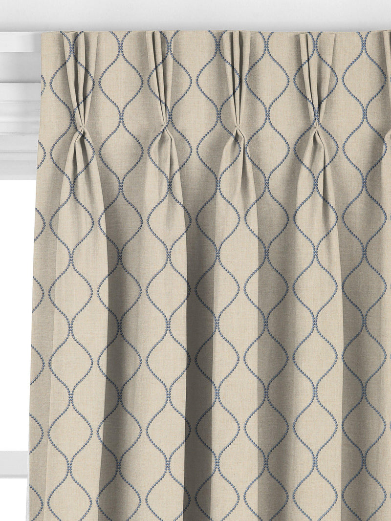 John Lewis Ellewood Knot made to measure curtains in denim (British brand)