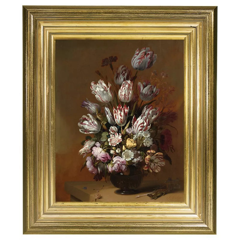 Brookpace Lascelles framed canvas print Still Life with Flowers 34 x 29cm - British product