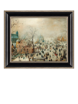 John Lewis Brookpace Lascelles Rijksmuseum Hendrick Avercamp Winter Landscape with Skaters Framed Canvas Print 36 x 42cm- Buy online at McGrocer