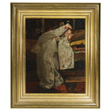 John Lewis Brookpace Lascelles Rijksmuseum George Hendrik Breitner Girl in White Kimono Framed Canvas Print 34 x 29cm- Buy online at McGrocer