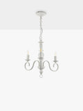 John Lewis Carlita white 3-arm ceiling light 40x42x42cm, imported from the UK